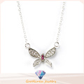 New Design and 2015 New Fashionable Trangle Necklace Charm CZ Stone Necklaces for Women Gift N6631